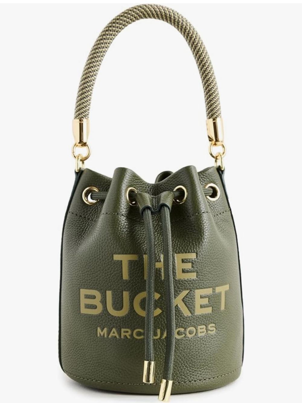 NWT Marc Jacobs The Leather Bucket Bag in Forest Green 2022 Collection Rare
